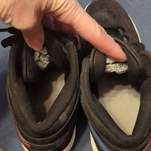 Jordan 1 Mid Multi-Color Swoosh Black (GS) 6Y woman's 7.5 - Picture 10 of 12